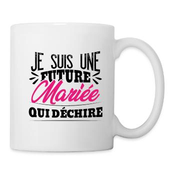 Future Mariée qui déchire - Mug blanc - blanc - Droite