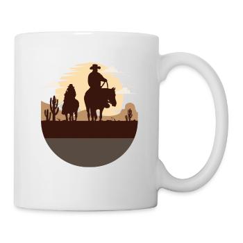 équitation western, reining, quarter horse - Mug blanc - blanc - Droite