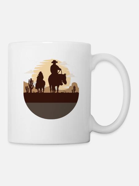 western riding, reining, quarter horse - Mug - white
