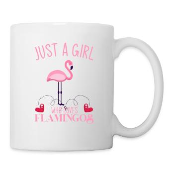 Flamant rose, colonie de flamants roses, flamants roses - Mug blanc - blanc - Droite
