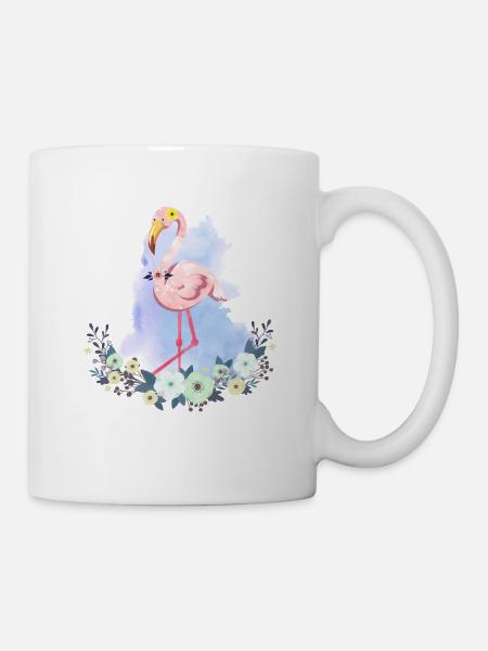 Flamant rose, flamants roses, flamants roses - Mug blanc - blanc