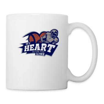 Football, Football Football Spiele, Defense Line - Tasse - Weiß - Rechts