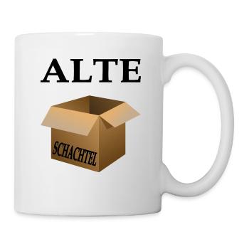 Alte Schachtel - Version 1 - Happy Birthday - Tasse - Weiß - Rechts