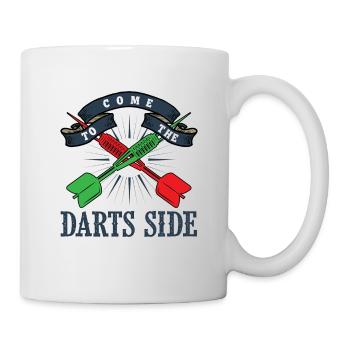 Darts, Darts Dartspieler, Darts Werfen - Tasse - Weiß - Rechts