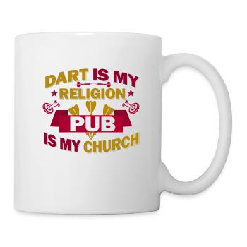 Darts, Darts Dart, Darts Werfen - Tasse - Weiß - Rechts