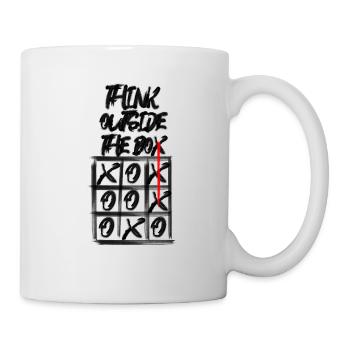 Querdenker kreativer Spruch Geschenk tic tac toe - Tasse - Weiß - Rechts