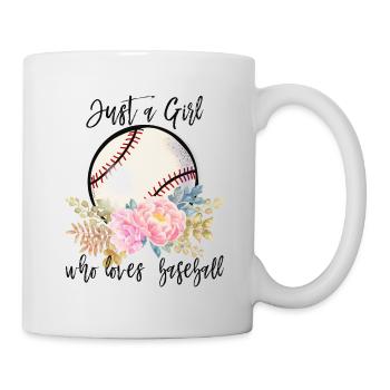 Juste une fille qui aime le baseball - Mug blanc - blanc - Droite
