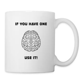 Brain Use It, Psychologie, Psychologeek, Biologie - Tasse - Weiß - Rechts