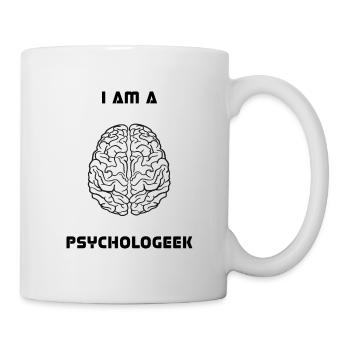 I Am A Psychologeek, Gehirn, Psychologie, Biologie - Tasse - Weiß - Rechts