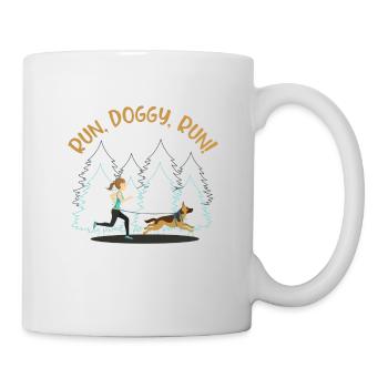 canicross, coureur de chiens de canicross, chien renifleur - Mug blanc - blanc - Droite