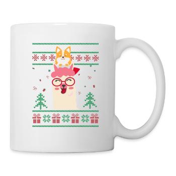 Corgi Weihnachten, Lama, Corgi Lama - Mug blanc - blanc - Droite