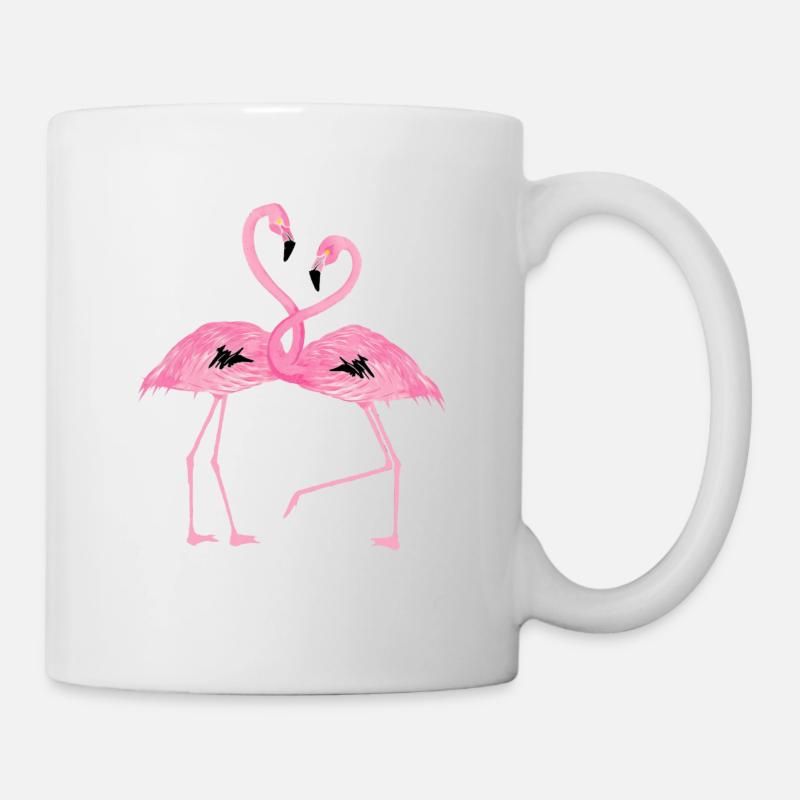 flamant rose design - Mug blanc - blanc