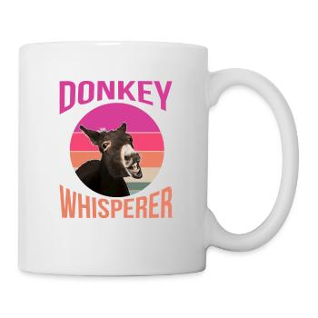 Esel, Esel Esel Liebe, Lustiger Esel - Tasse - Weiß - Rechts