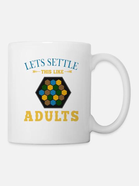 Brettspiel, Brettspiel Brettspiel Siedler, Schafe - Tasse - Weiß
