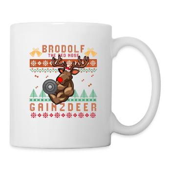 Christmas Gym, Christmas Gym ugly gym, Gainzdeer - Tasse - Weiß - Rechts