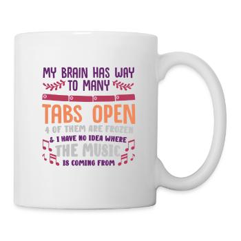 adhd, adhd Gehirn, Tabs, - Tasse - Weiß - Rechts