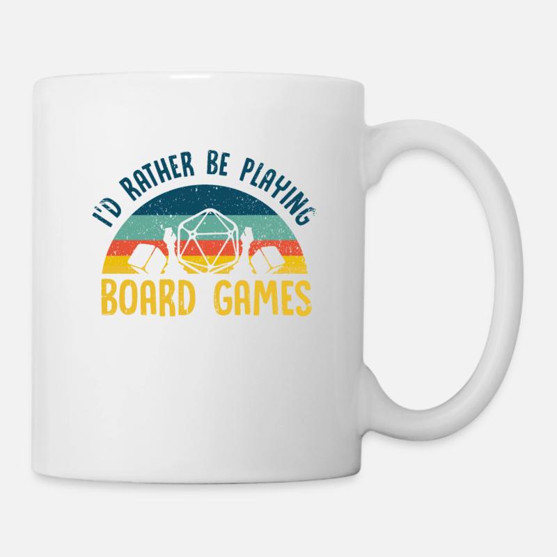 Jeu de société, jeu de société bois, s’installent, - Mug blanc - blanc