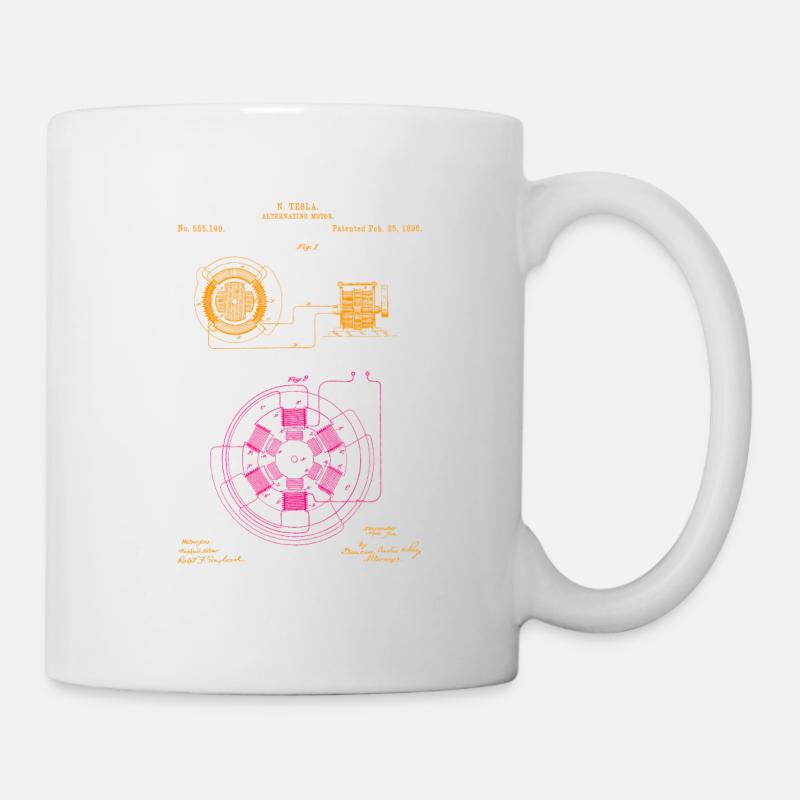 Tesla Nikola, Tesla Nikola Tesla, énergie, - Mug blanc - blanc