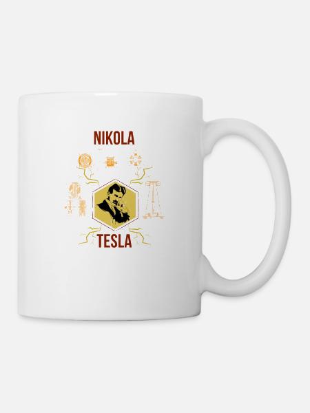 Tesla Nikola, Tesla Nikola Energie, brevet, - Mug blanc - blanc