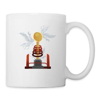 Tesla Nikola, Tesla Nikola Patent, - Mug - white - Right