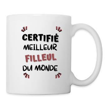 Certifié meilleur filleul du monde ! filleul - Mug blanc - blanc - Droite