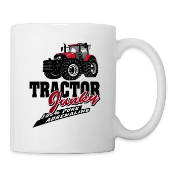 Traktor - Schlepper - Landwirt - Bauer - Tasse - Weiß - Rechts