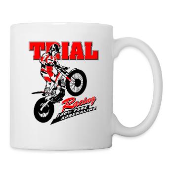 Motorrad Trial - Motorcycle Trial - Tasse - Weiß - Rechts
