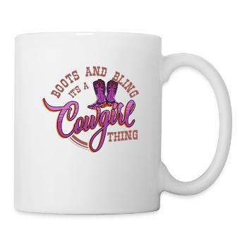 Cowboy, Cowboy Cowboy Stuff, Reiten, - Tasse - Weiß - Rechts