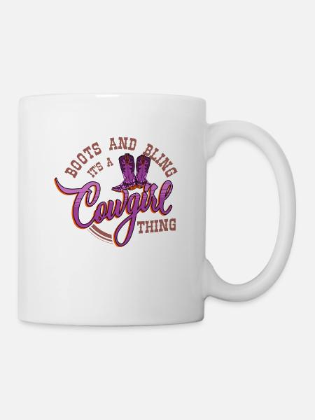 Cowboy, cowboy cowboy stuff, riding, - Mug - white