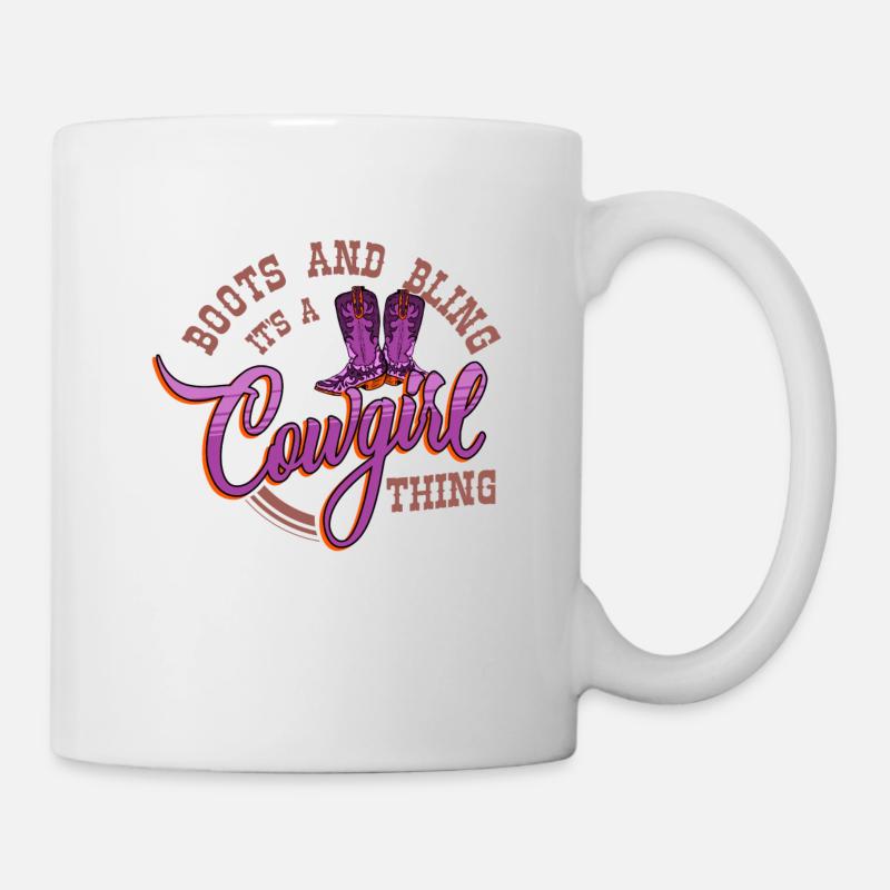 Cowboy, cowboy cowboy stuff, riding, - Mug - white