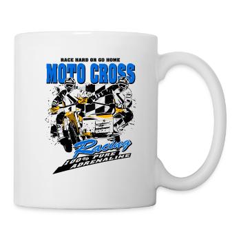 Sidecarcross - sidecar moto cross - Mug - white - Right