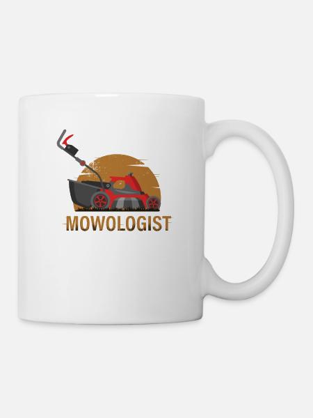 Rasen, Rasen Gras, Pflege, - Tasse - Weiß