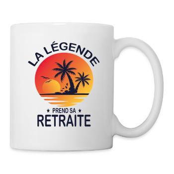 La Légende Prend Sa Retraite - Mug blanc - blanc - Droite