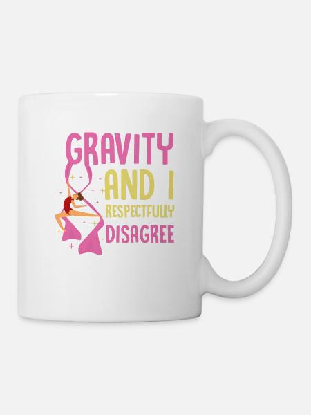 Aerialdance, Aerial dance air, air silks, - Mug - white
