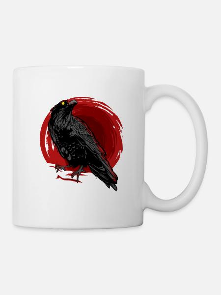 Rabe, Rabe Hexe, Edgar Allen Poe, - Tasse - Weiß