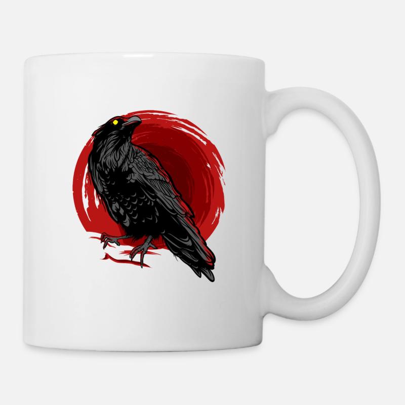 Rabe, Rabe Hexe, Edgar Allen Poe, - Tasse - Weiß