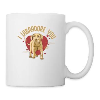 Labrador, Labrador Hund, Labrador retriever, - Tasse - Weiß - Rechts