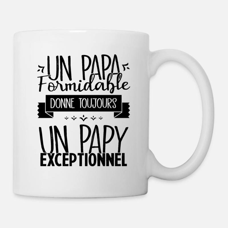 Un Papa Formidable donne un Papy Exceptionnel - Mug blanc - blanc