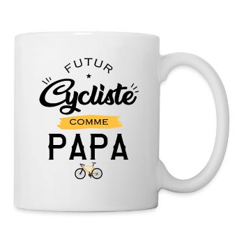 future cyclist as dad birth father and son - Mug - white - Right