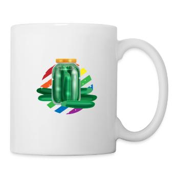 Concombre, concombre de vinaigre, plantes, - Mug blanc - blanc - Droite