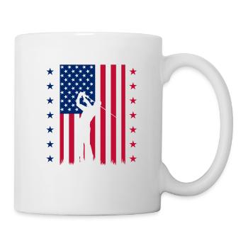 4 juillet, 4 juillet golf, golf américain, USA - Mug blanc - blanc - Droite