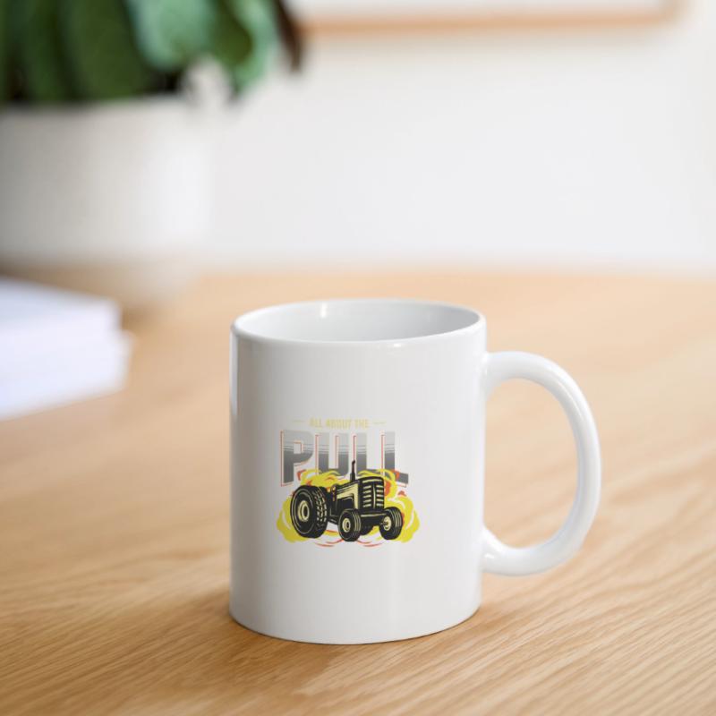 tractor pulling, tracteur tractor pulling, racing, Mug blanc