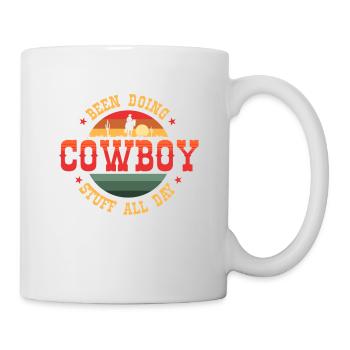 Cowboy, Cowboy Cowboy Stuff, Western, - Tasse - Weiß - Rechts