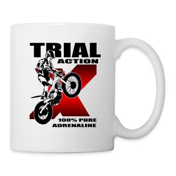 Trial - Trialsport - Moto Trial - Motorcycle Trial - Tasse - Weiß - Rechts