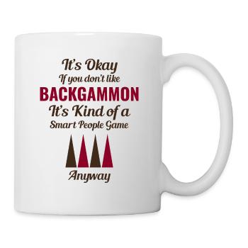 Backgammon Player Jeu de société Funny Sayings Cadeau - Mug blanc - blanc - Droite