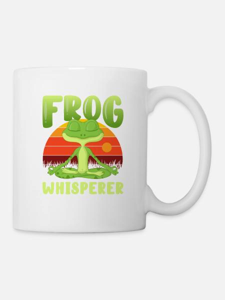Grenouille, grenouille grenouille, émoticône grenouille, - Mug blanc - blanc