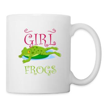 Grenouille, grenouille amants, Grenouille Maman, - Mug blanc - blanc - Droite
