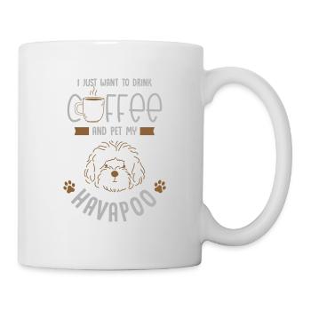 havapoo, havapoo Havanese, poodle, - Mug - white - Right