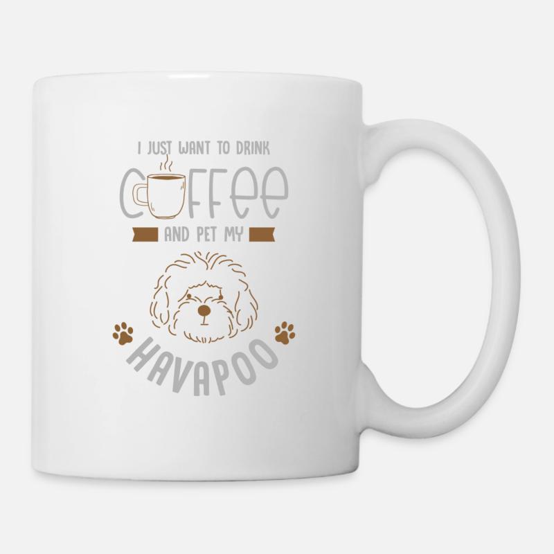 havapoo, havapoo Havanese, poodle, - Mug - white