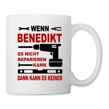 Name Geschenk Namenstag BENEDIKT - Tasse - Weiß - Rechts